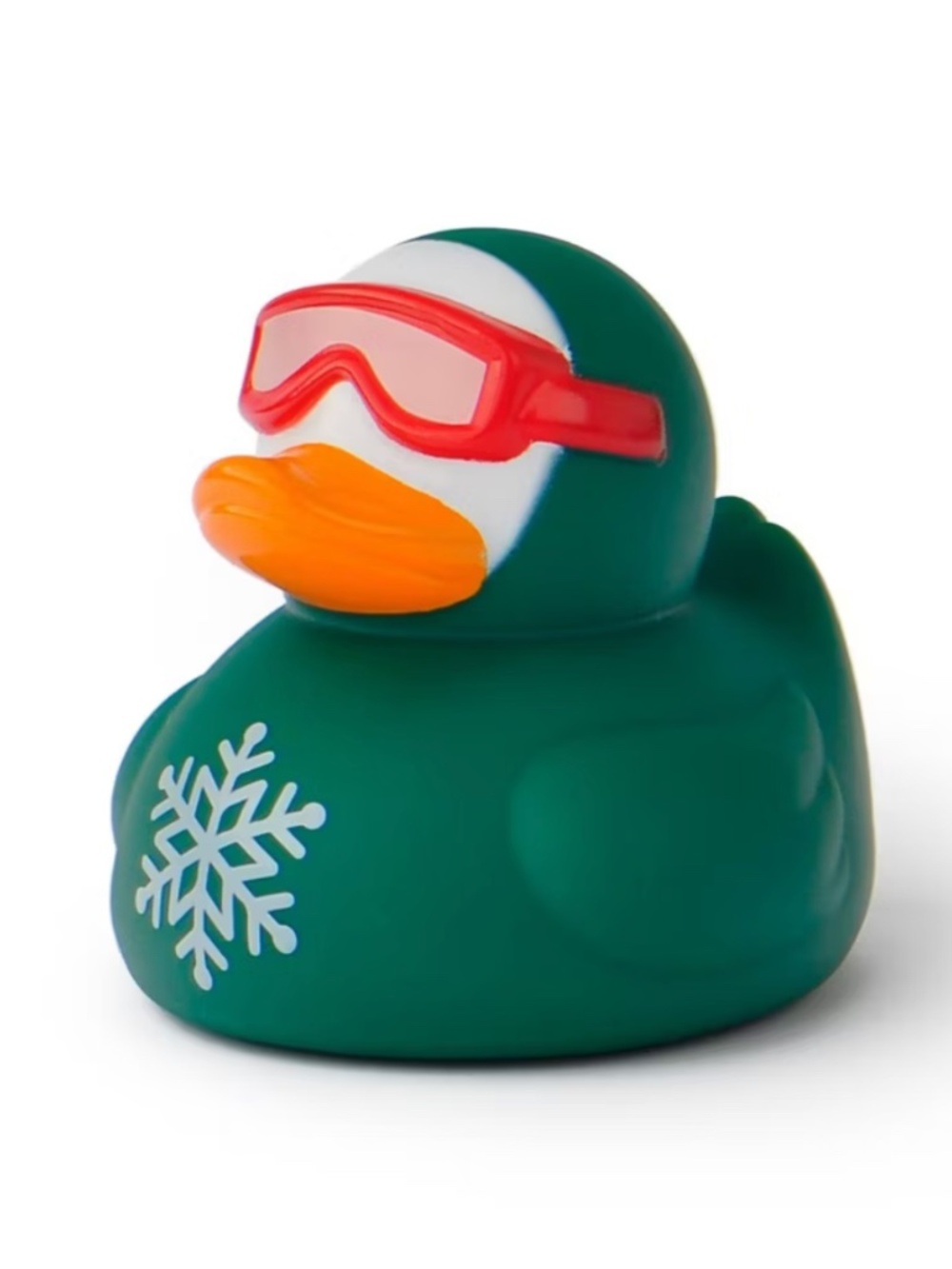 Green Ski Alpine Snow Rubber Duck Small 2.5-3" Fun Decorative Holiday Party NEW
